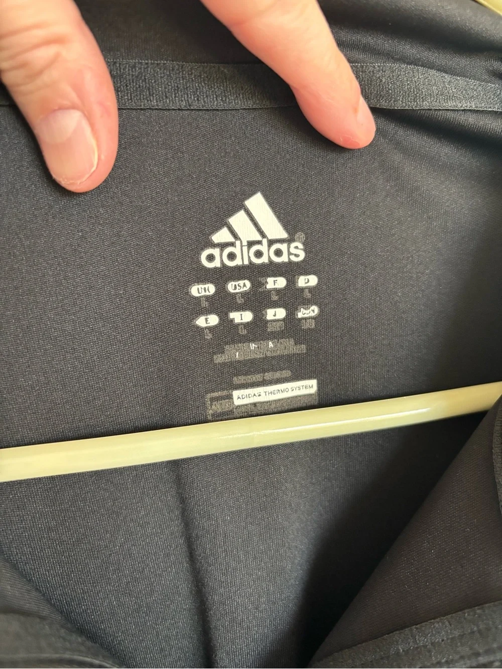 Adidas Black 3-Stripe Quarter-Zip Training Jacket